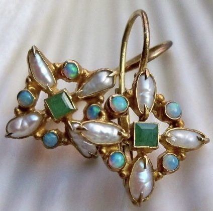 Vintage Faux Pearl Mandala Earrings